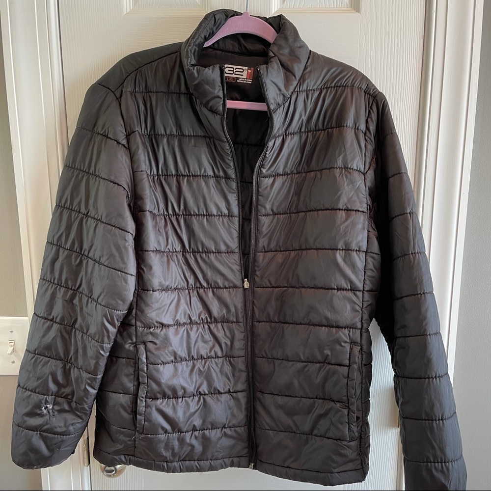 32 Degrees Men's Puffer Coat Black Large